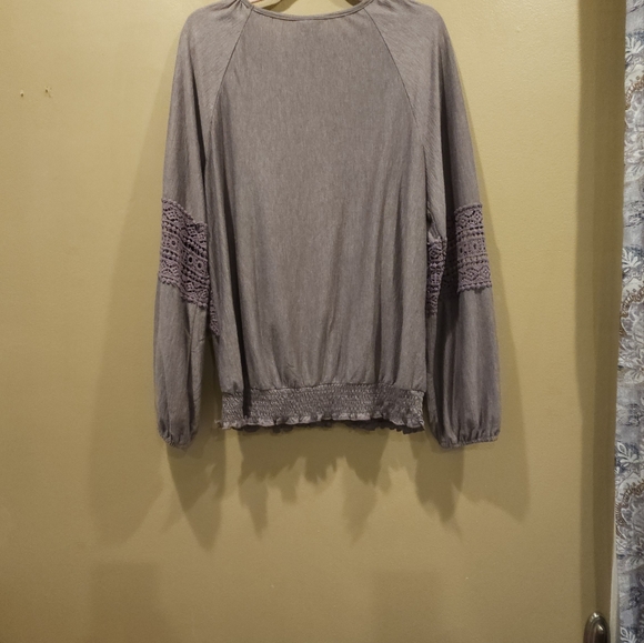 Knox Rose Purple Lace Detail Women's Top - Picture 8 of 14